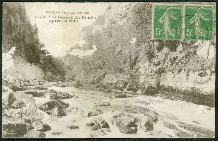 Les gorges du Doubs après la chute