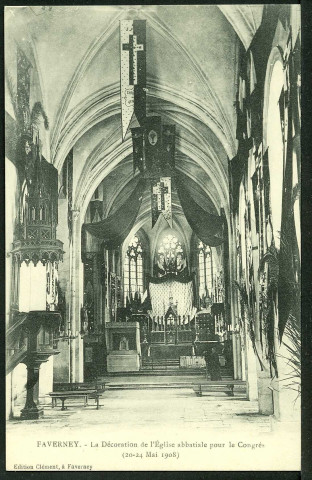 Décoration de l'église abbatiale pour le congrès
