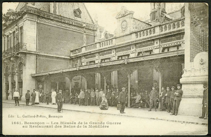Les blessés de la grande guerre au restaurant des bains de la Mouillère