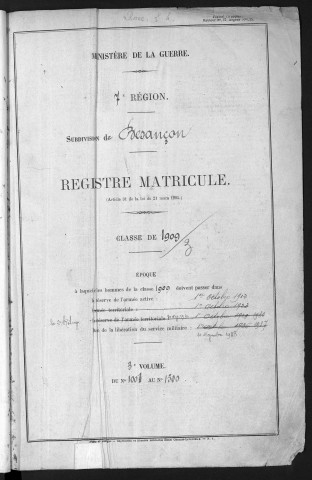Volume 3, nos 1001 à 1500