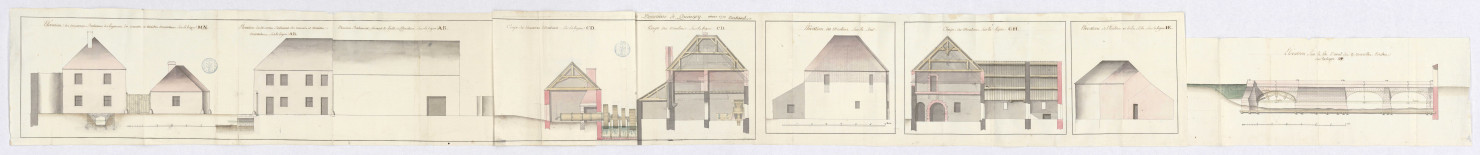 1C466/2 Profils et élévations du domaine de Quingey