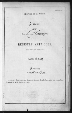 Volume 3, nos 1001 à 1500