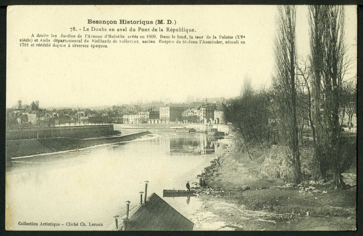 Le Doubs en aval du pont de la République