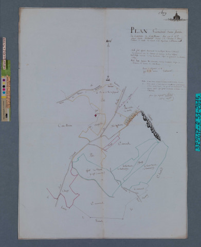Plan d'une partie seulement du territoire de la commune