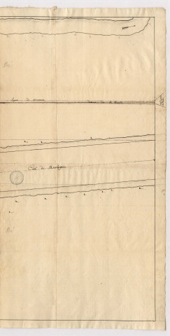 Plan d'un pont à édifier sur le ruisseau du Bief de Landanne, route de Recologne à Marnay