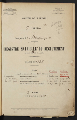 Volume 2, nos 501 à 810, 879, 880