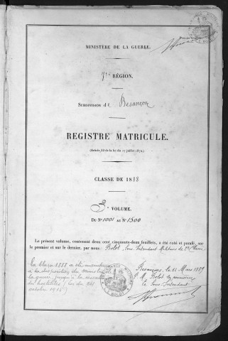 Volumes 3 et 4, nos 1001 à 1528