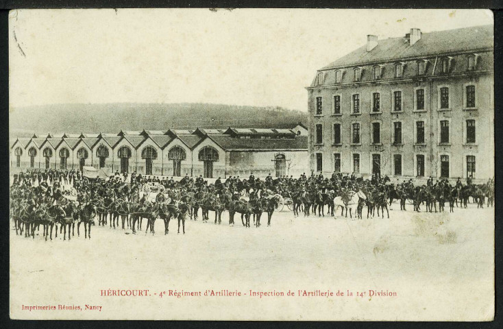 4ème régiment d'artillerie, inspection de l'artillerie de la 14ème division