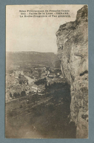 Vallée de la Loue. La roche Fougnièce et vue générale