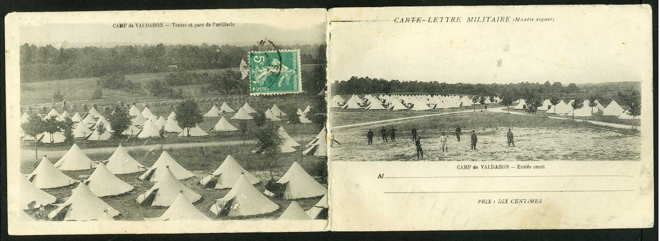 Vue générale des tentes