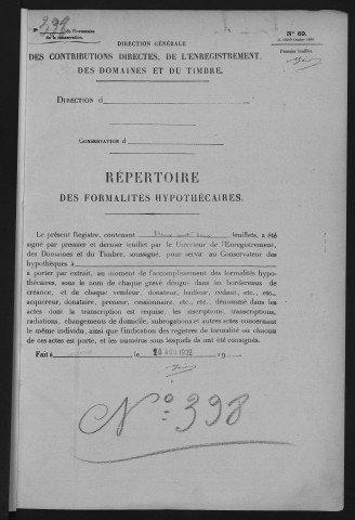 Volume n° 398