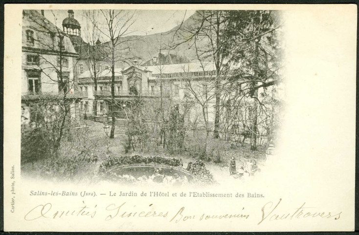 Jardin de l'hôtel et établissement des Bains