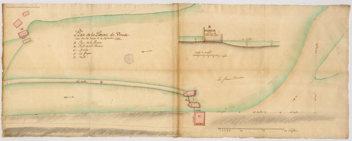 Plan de la portière de Vreux