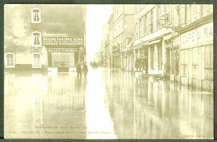 Rue Gustave Courbet, inondations 1910