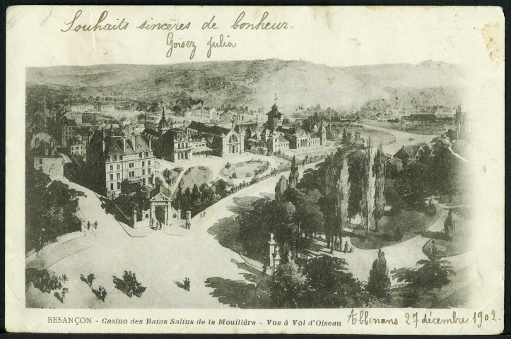 Casino des bains salins de la Mouillère, à vol d'oiseau