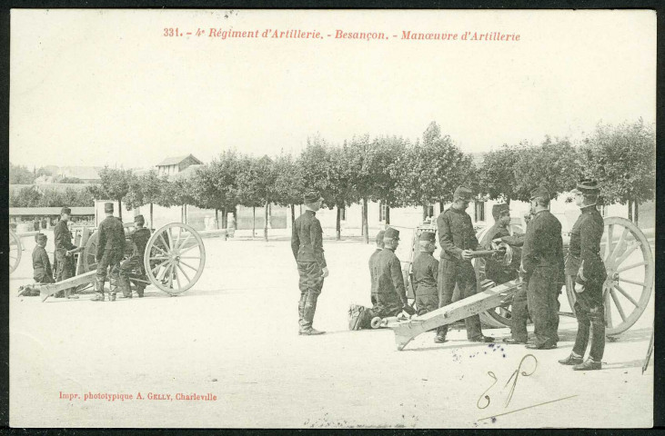 4e régiment d'artillerie, manoeuvres
