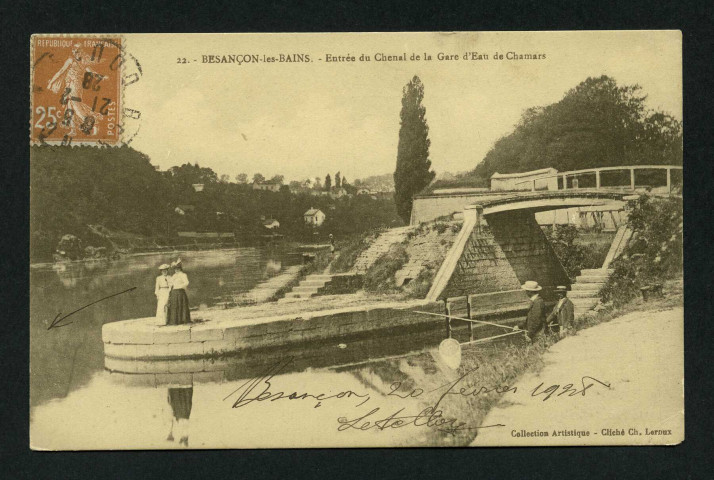 Entrée du Chenal de la gare d'eau de Chamars