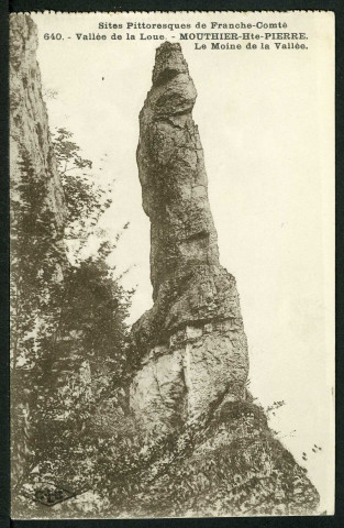 Vallée de la Loue. Mouthier-Haute-Pierre. Le Moine de la vallée