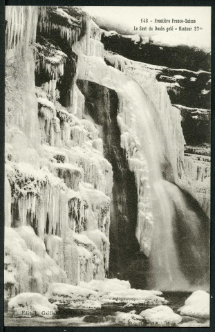 Le saut du Doubs gelé