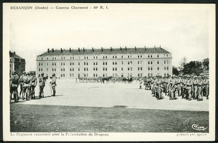 La cour de la caserne du 60e R.I.