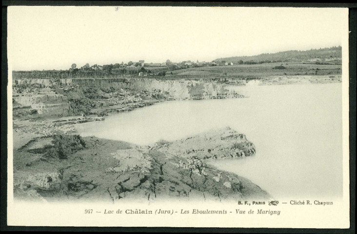 Lac de Chalain (Jura). Les éboulements