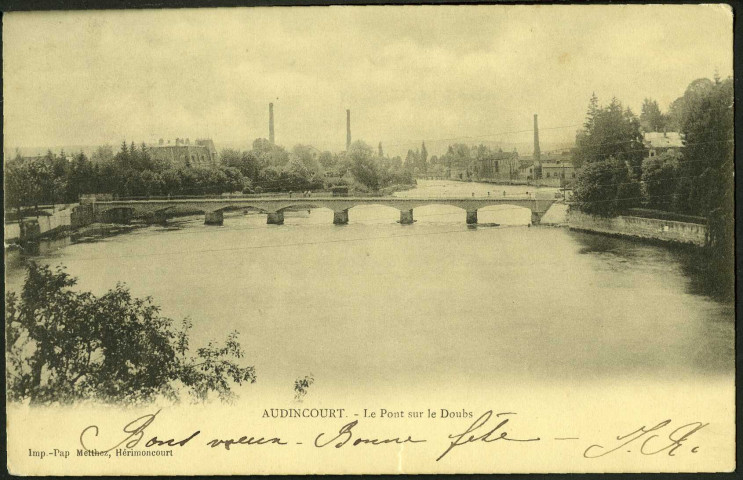 Le pont sur le Doubs